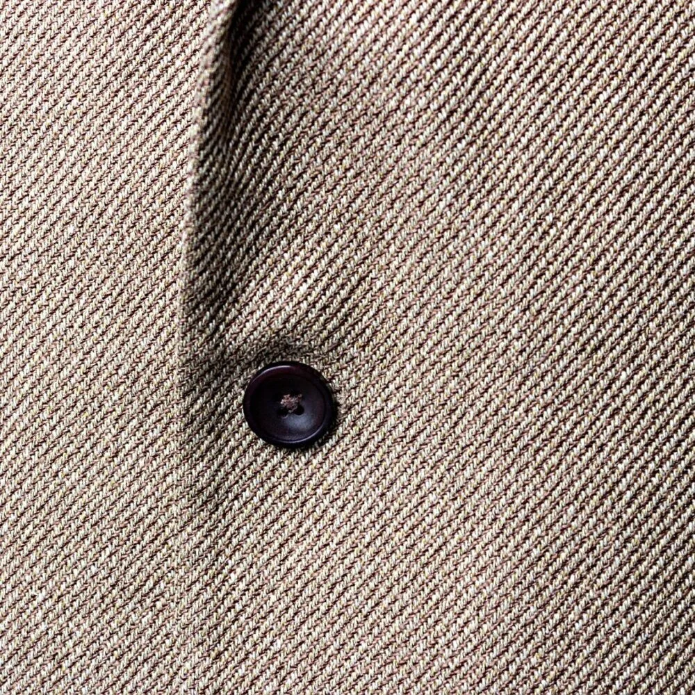 Mens Silk and Wool Blazer | 42 Regular | Classic Three Button Blazer